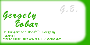 gergely bobar business card